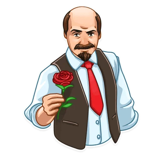 🌹 Стикер «Набор стикеров с Лениным» для Telegram