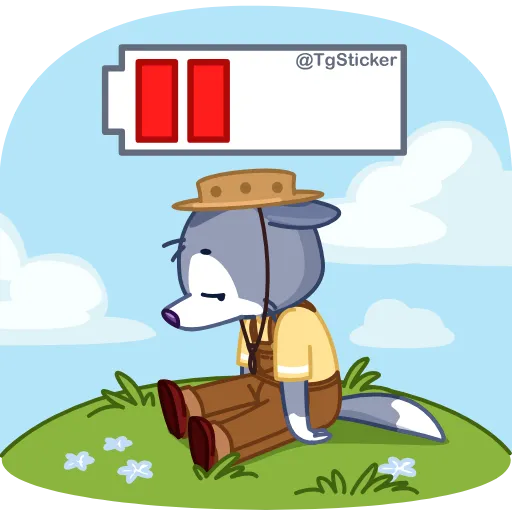 🔋 Эмодзи «Theo Wolf» для Telegram