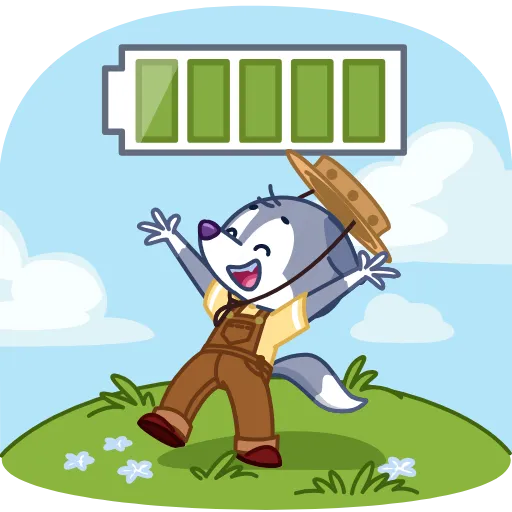 🔋 Эмодзи «Theo Wolf» для Telegram