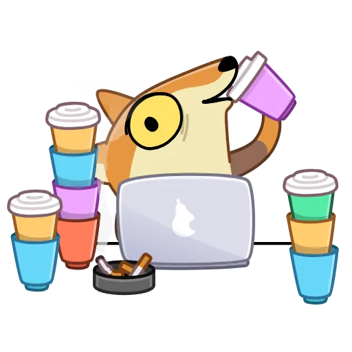 ☕️ Стикер «Tibetan Fox» для Telegram