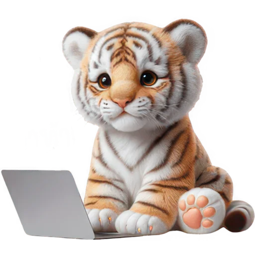 💻 Стикер «Милый тигренок» для Telegram