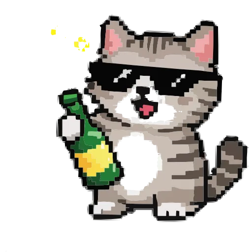 🍾 Эмодзи «Кот Тихон» для Telegram
