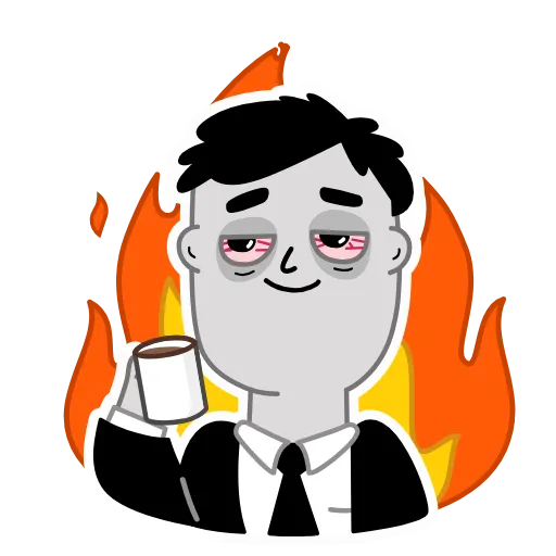 ☕ Эмодзи «Tired» для Telegram