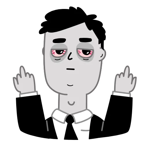 🖕 Эмодзи «Tired» для Telegram