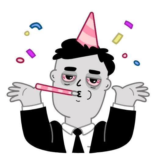 🥳 Эмодзи «Tired» для Telegram