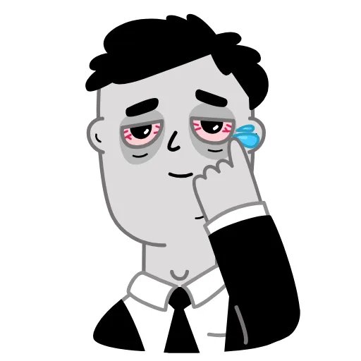 Стикерпак Tired для Telegram