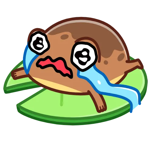 😢 Эмодзи «Disgruntled Toad - Недовольная Жаба» для Telegram