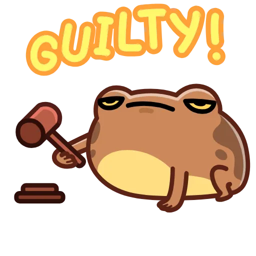 🧑‍⚖️ Эмодзи «Disgruntled Toad - Недовольная Жаба» для Telegram