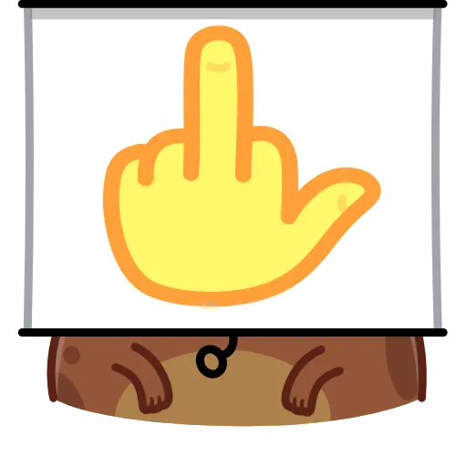 🖕 Эмодзи «Disgruntled Toad - Недовольная Жаба» для Telegram