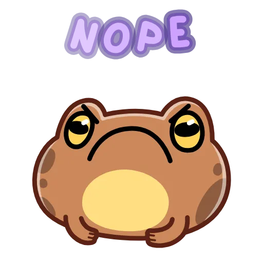 🙅‍♀️ Эмодзи «Disgruntled Toad - Недовольная Жаба» для Telegram