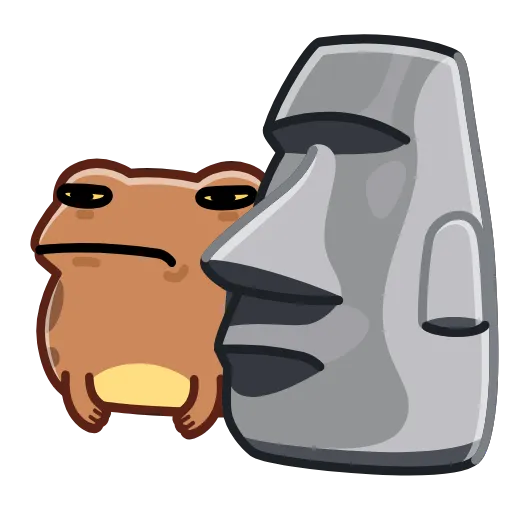 🗿 Эмодзи «Disgruntled Toad - Недовольная Жаба» для Telegram