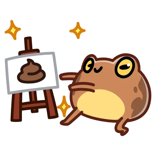 💩 Эмодзи «Disgruntled Toad - Недовольная Жаба» для Telegram