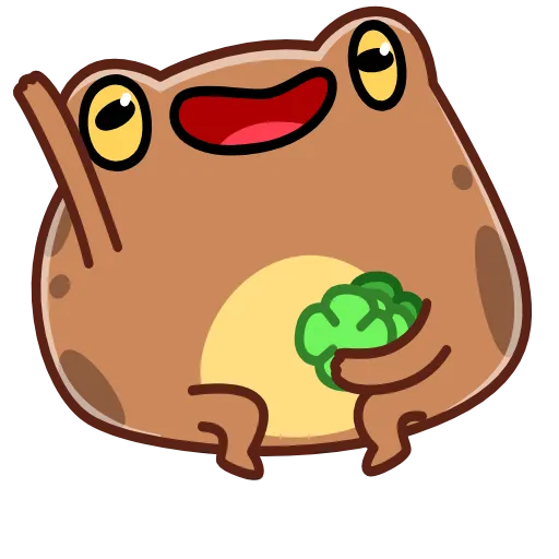 🍀 Эмодзи «Disgruntled Toad - Недовольная Жаба» для Telegram