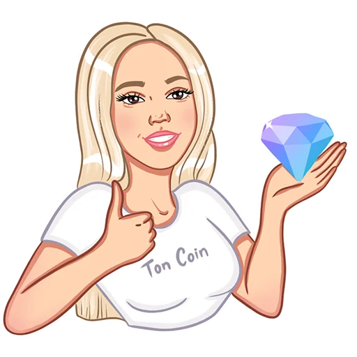 🤑 Стикер «TonCoin Diamonds» для Telegram