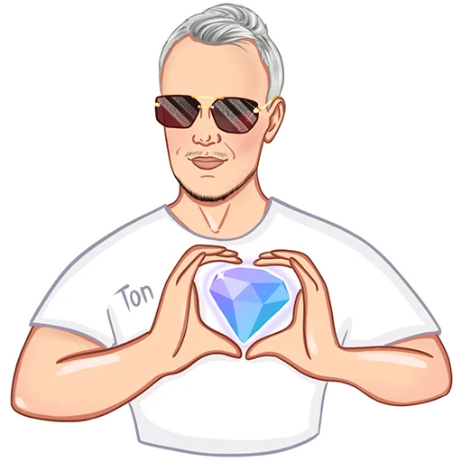 Стикерпак TonCoin Diamonds для Telegram — скачать