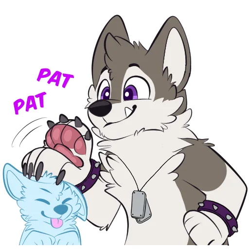 🐶 Стикер «Toony Faust (crazyhusky)» для Telegram