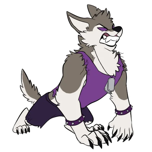🐺 Стикер «Toony Faust (crazyhusky)» для Telegram