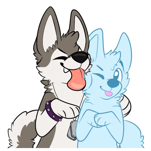🐕 Стикер «Toony Faust (crazyhusky)» для Telegram