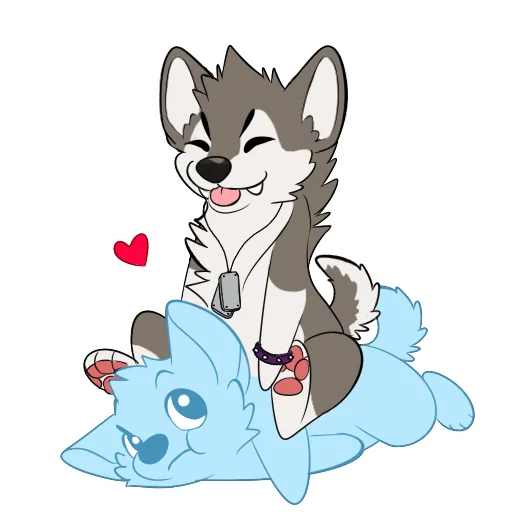 🐕 Стикер «Toony Faust (crazyhusky)» для Telegram