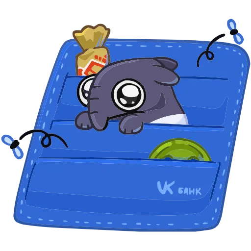 👛 Эмодзи «Набор эмоджи с тапиром Топазом из ВК в качестве» для Telegram