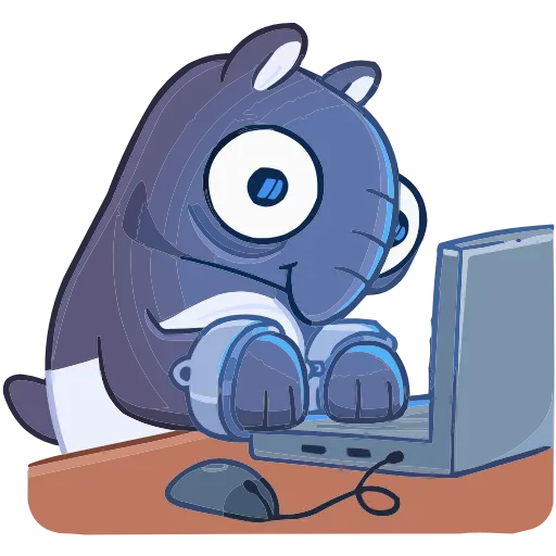 👨‍💻 Эмодзи «Набор эмоджи с тапиром Топазом из ВК в качестве» для Telegram