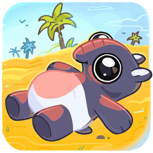 🏖 Эмодзи «Набор эмоджи с тапиром Топазом из ВК в качестве» для Telegram