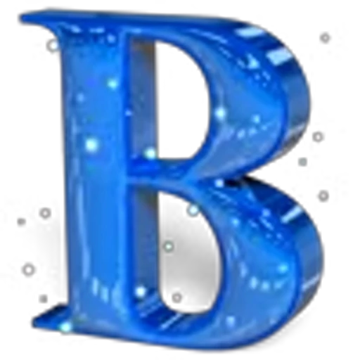 🤩 Эмодзи «Новогодние анимированные буквы синего цвета» для Telegram