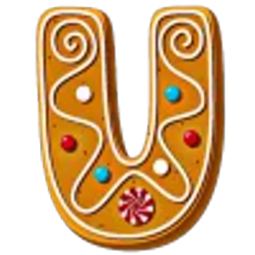 🤩 Эмодзи «Английские пряничные буквы» для Telegram