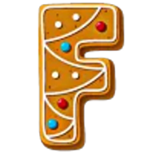 🤩 Эмодзи «Английские пряничные буквы» для Telegram