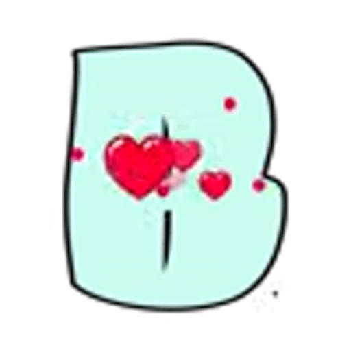 🤩 Эмодзи «Анимированные буквы с сердечками» для Telegram