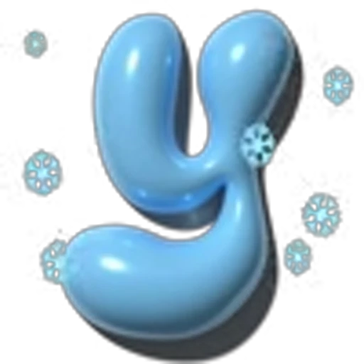 🤩 Эмодзи «Голубые буквы с анимацией» для Telegram
