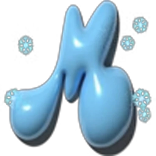 🤩 Эмодзи «Голубые буквы с анимацией» для Telegram