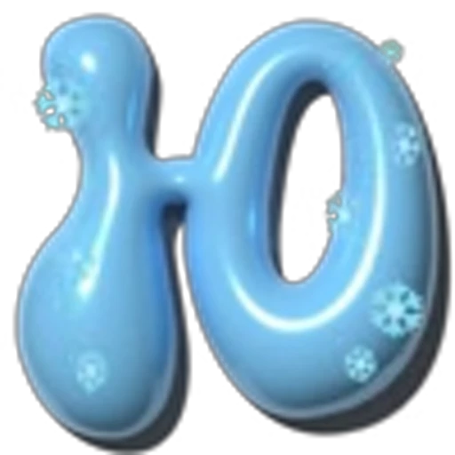 🤩 Эмодзи «Голубые буквы с анимацией» для Telegram