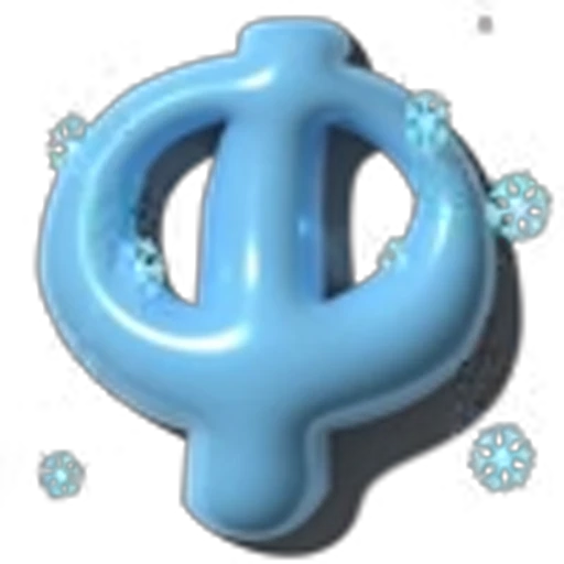 🤩 Эмодзи «Голубые буквы с анимацией» для Telegram