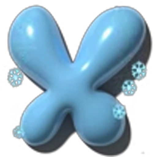 🤩 Эмодзи «Голубые буквы с анимацией» для Telegram
