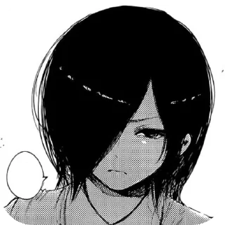 😡 Стикер «😟 Тоука Киришима» для Telegram