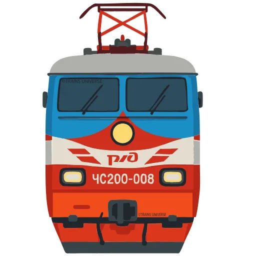 🇨🇿 Эмодзи «👶 Поезда - векторный пак» для Telegram