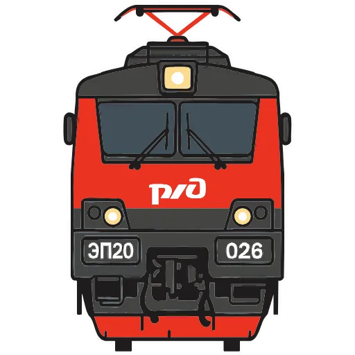 🚆 Эмодзи «👶 Поезда - векторный пак» для Telegram