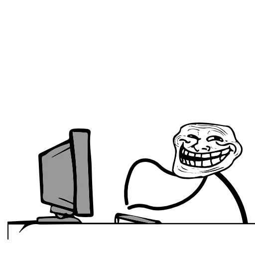 💻 Эмодзи «Trollface» для Telegram