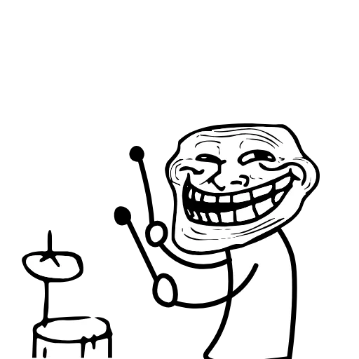 🥁 Эмодзи «Trollface» для Telegram