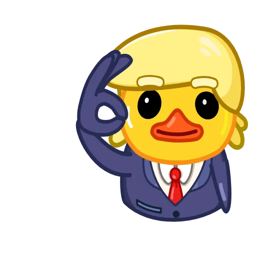 👌 Эмодзи «Трамп уточка» для Telegram