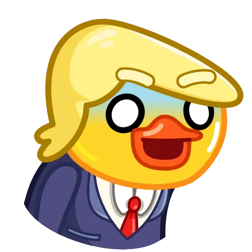 😱 Эмодзи «Трамп уточка» для Telegram