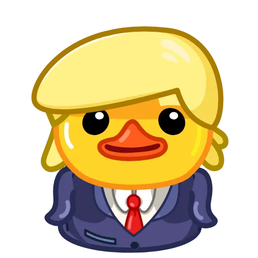🤔 Эмодзи «Трамп уточка» для Telegram