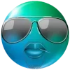 😎 Эмодзи «Бирюзовые эмодзи» для Telegram
