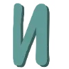 🔡 Эмодзи «Бирюзовые буквы, векторные, осенние иконки» для Telegram