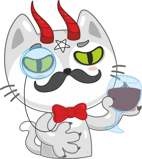 🍷 Стикер «Twin Cats» для Telegram