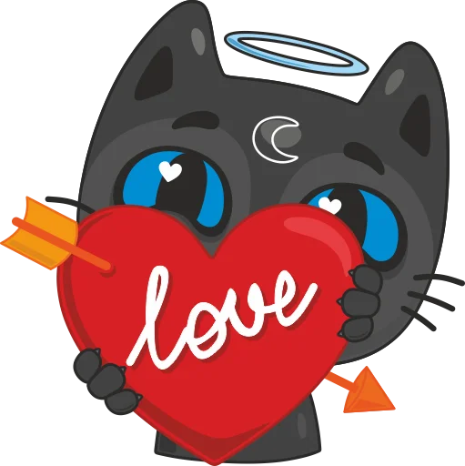 ❤️ Стикер «Twin Cats» для Telegram