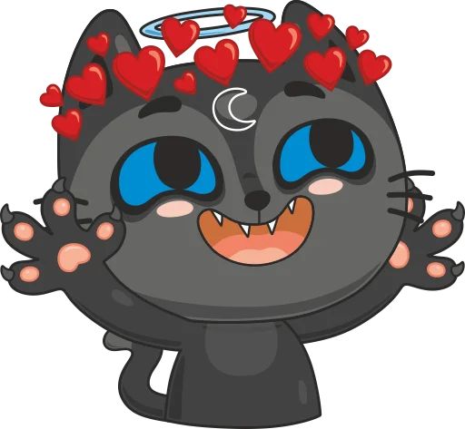 ❤️ Стикер «Twin Cats» для Telegram