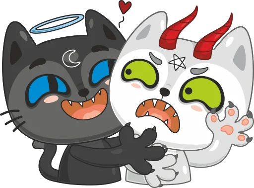 🤗 Стикер «Twin Cats» для Telegram