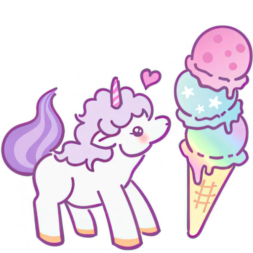 🍧 Стикер «Единорожек» для Telegram